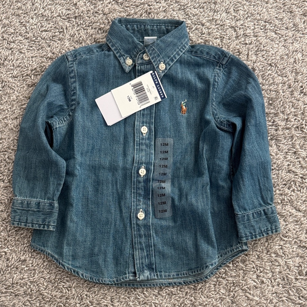 Polo by Ralph Lauren Kids Classic Blue Button Down Shirt